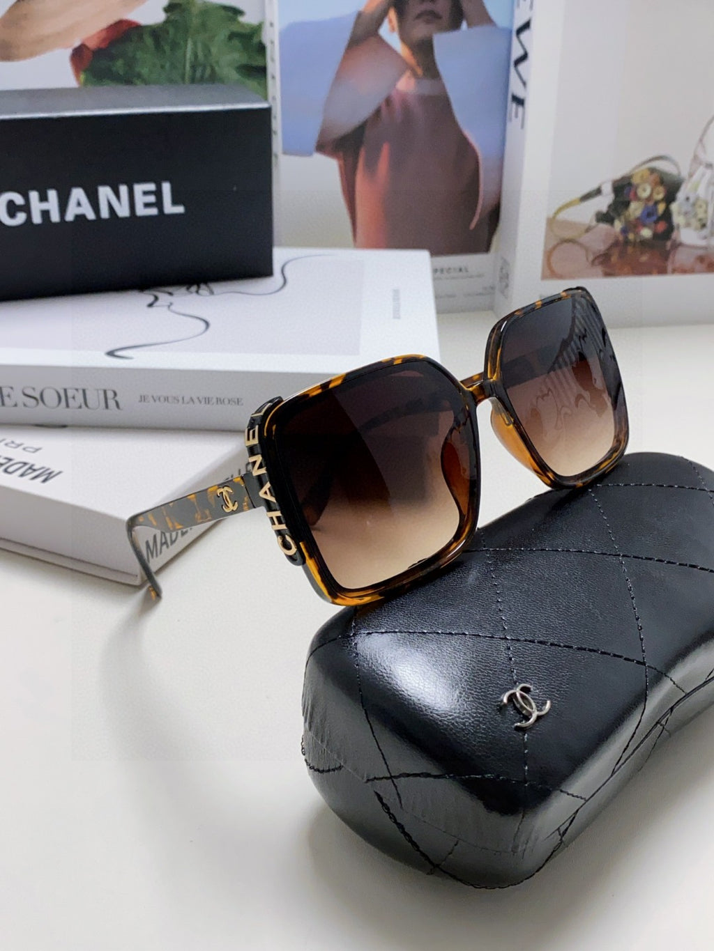 Chanel Square Brown Lens Sunglasses for Women - 448910 - detail image 7