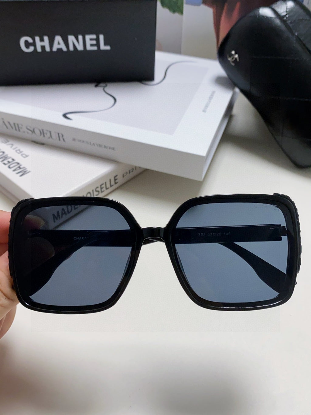 Chanel Square Blue Lens Sunglasses for Women - 448911 - detail image 3