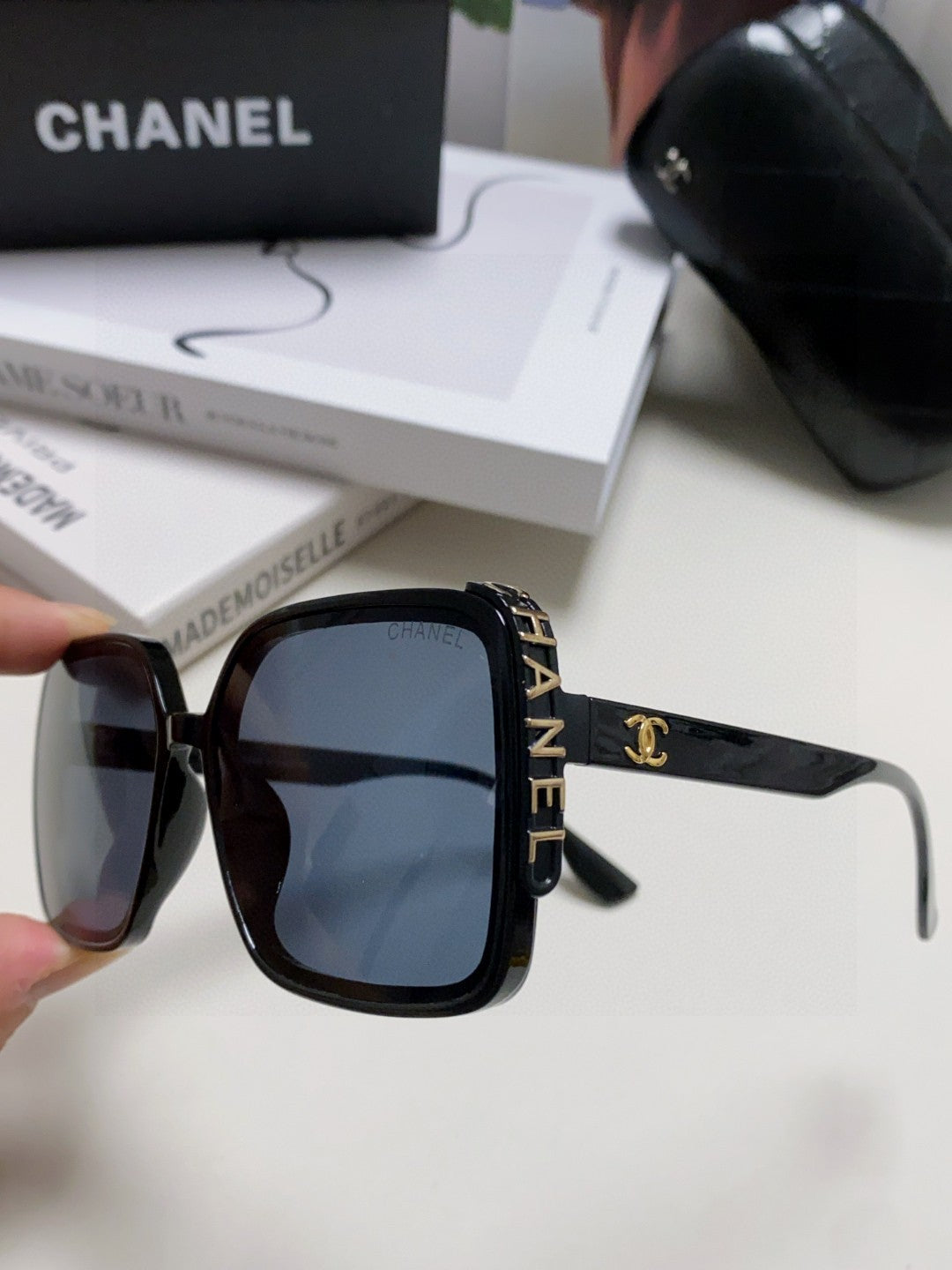 Chanel Square Blue Lens Sunglasses for Women - 448911 - detail image 5