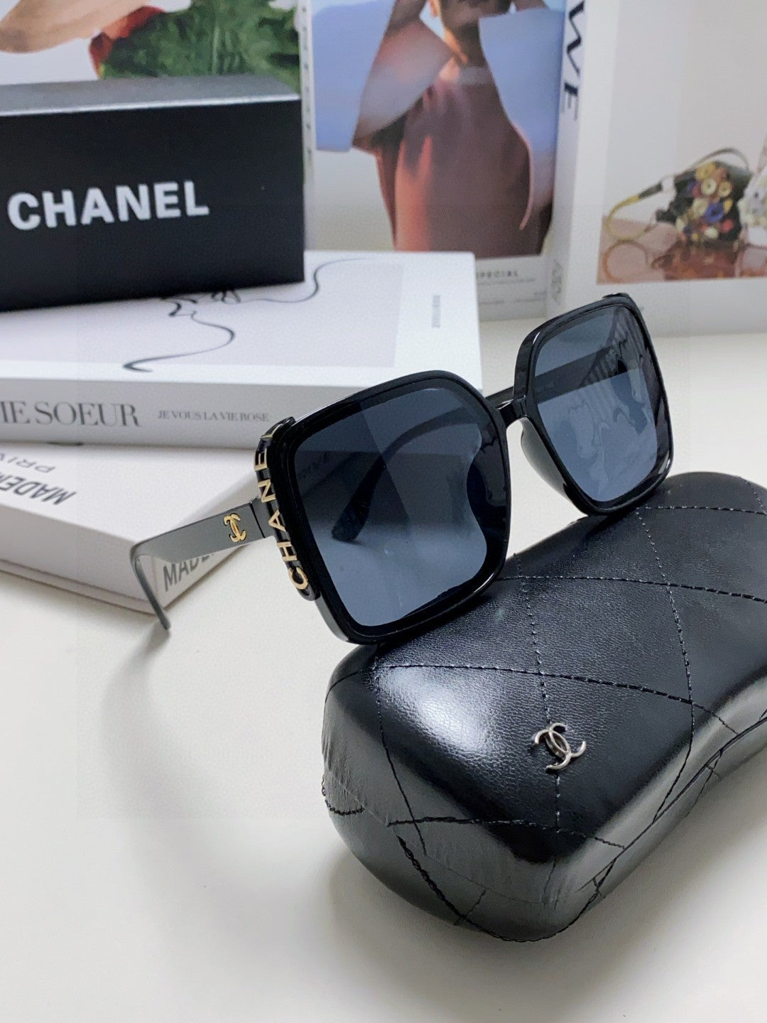 Chanel Square Blue Lens Sunglasses for Women - 448911 - detail image 7