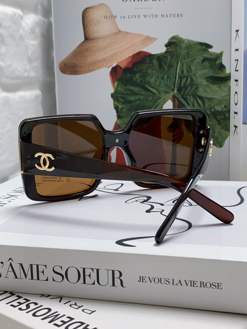 Chanel Polarized Oversized Black Lens Sunglasses for Women - 448912 - detail image 2