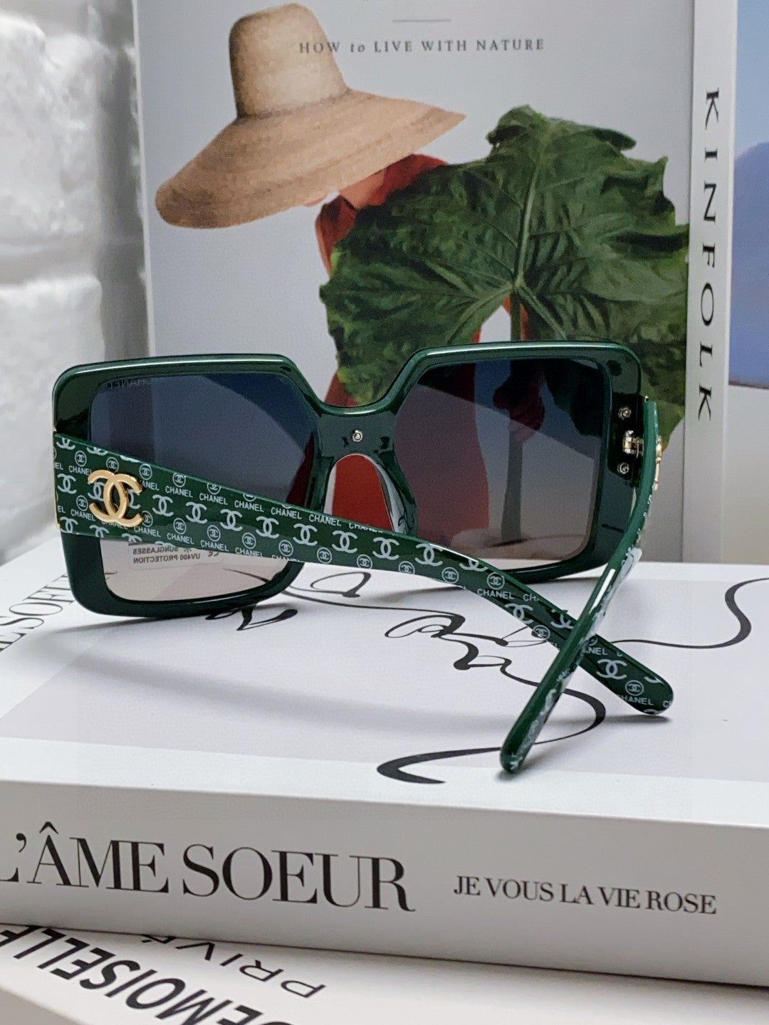Chanel Polarized Oversized Black Lens Sunglasses for Women - 448913 - detail image 2