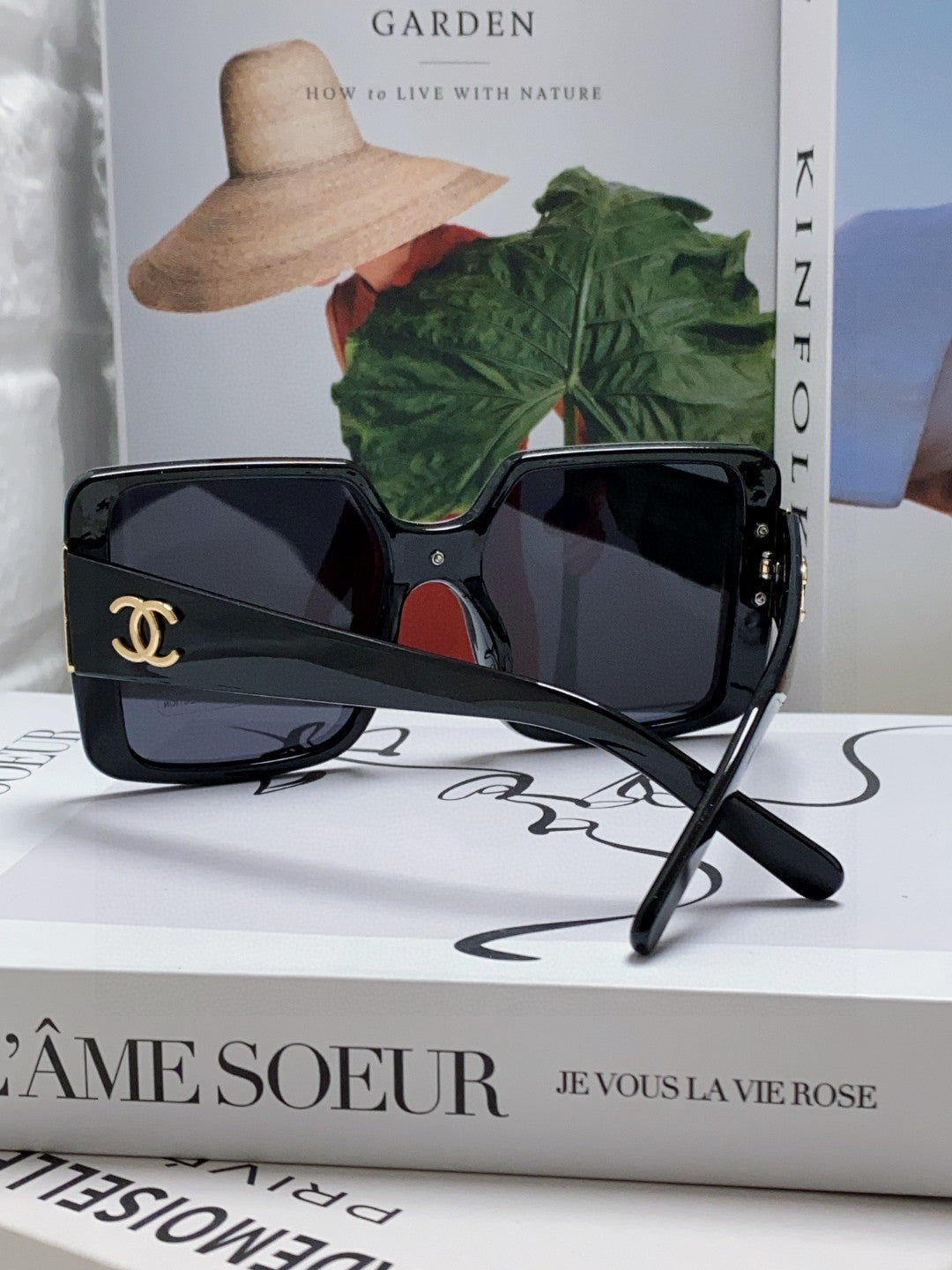 Chanel Polarized Oversized Black Lens Sunglasses for Women - detail image 2