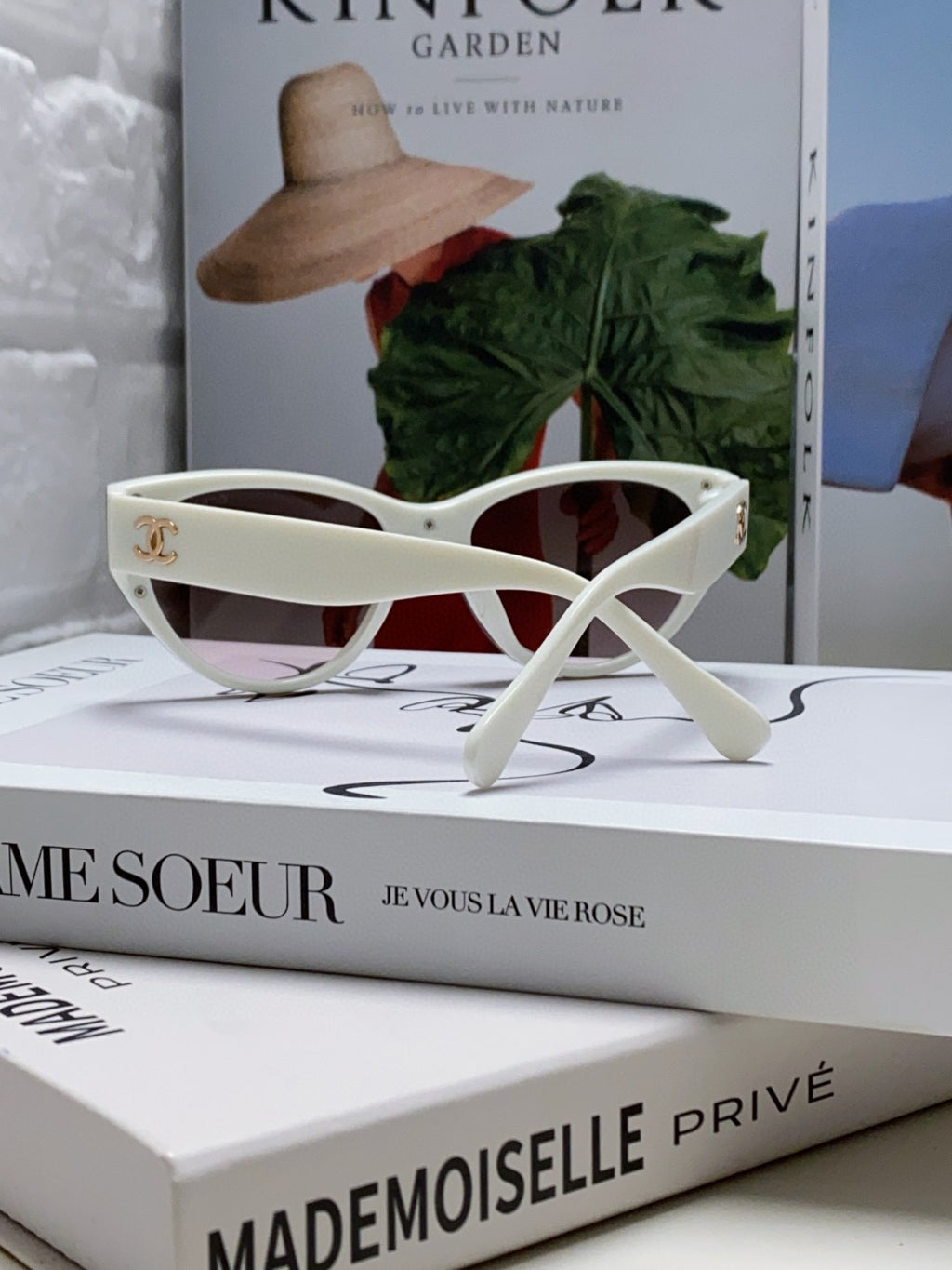 Chanel Round Red Lens Sunglasses for Women - detail image 2