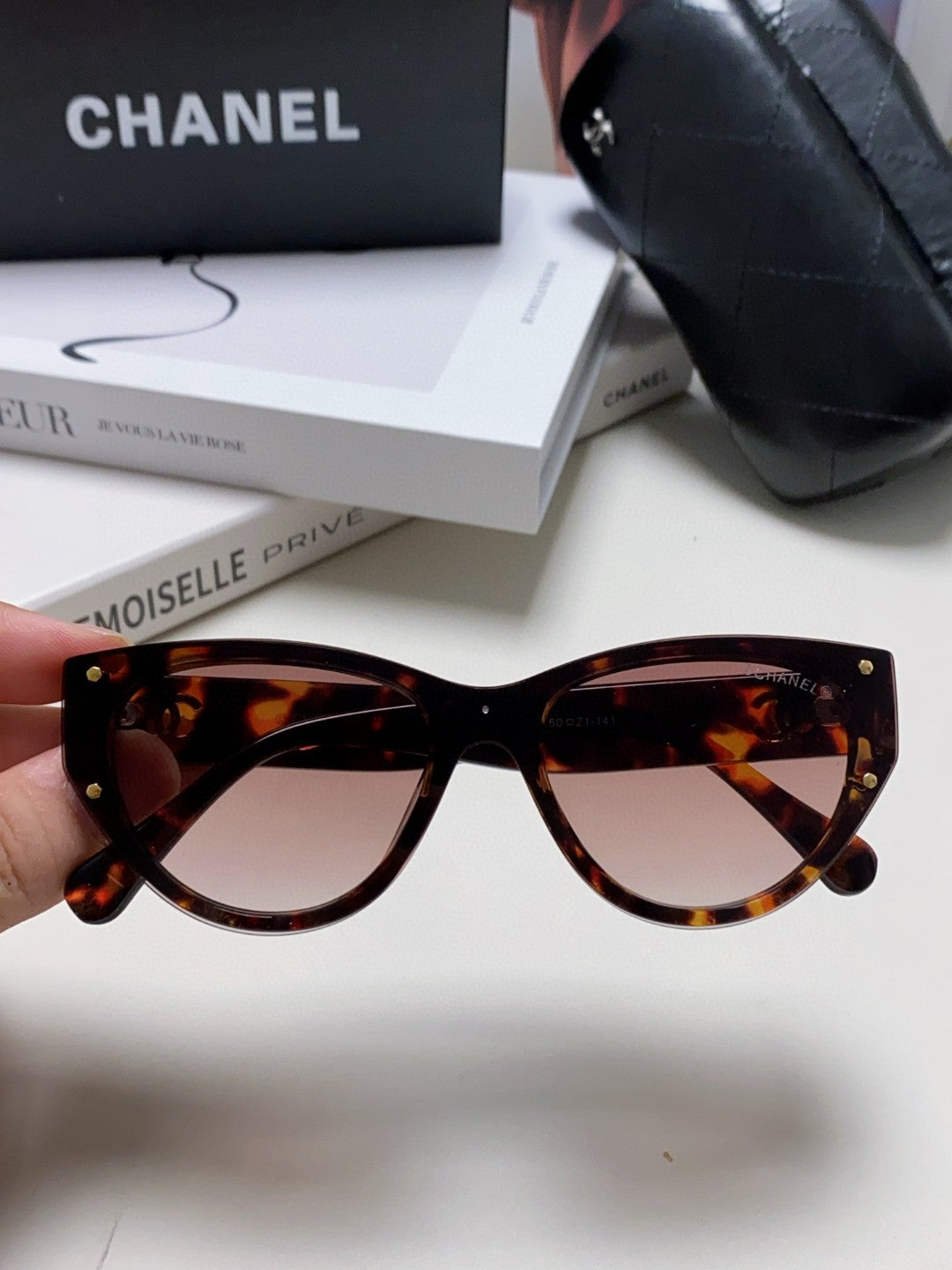 Chanel Round Silver Lens Sunglasses for Women - detail image 3