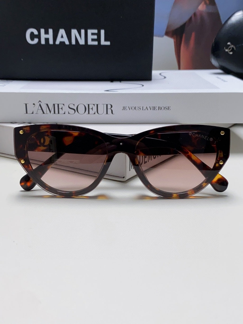 Chanel Round Silver Lens Sunglasses for Women - detail image 6