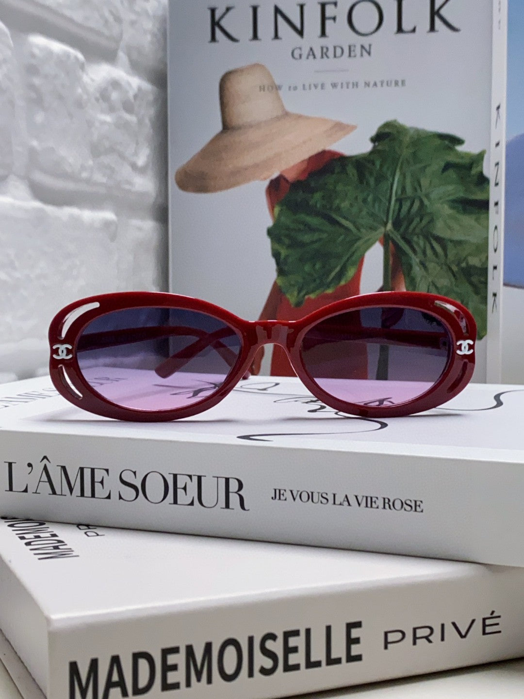 Chanel Cat-Eye Red Lens Sunglasses for Men & Women