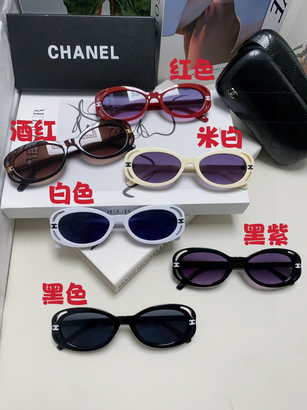 Chanel Cat-Eye Red Lens Sunglasses for Men & Women - detail image 9