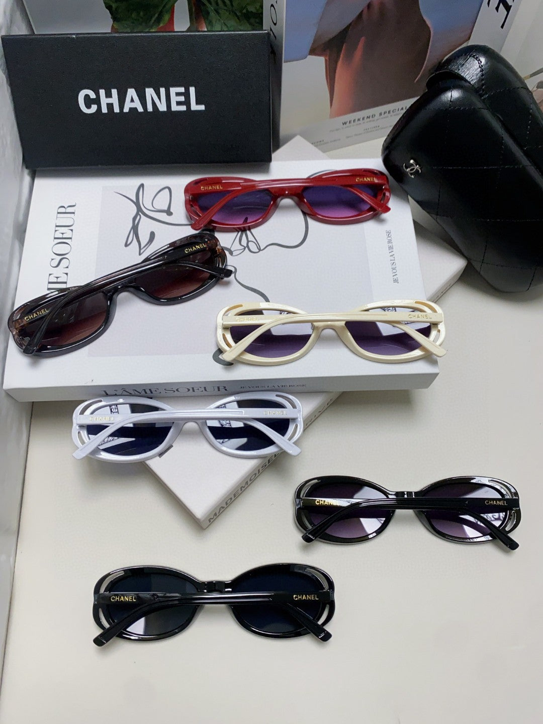 Chanel Cat-Eye Purple Lens Sunglasses for Men & Women - detail image 8