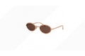 Chanel Metal Oval Red Lens Sunglasses for Women