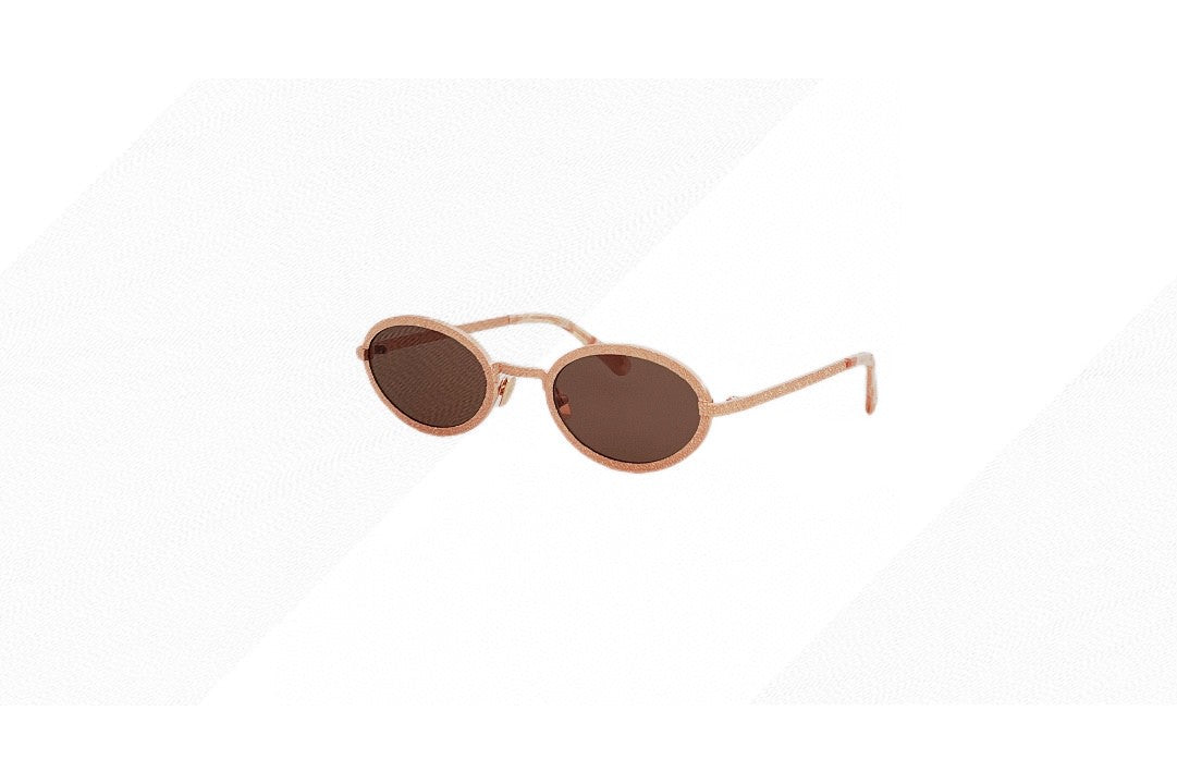 Chanel Metal Oval Red Lens Sunglasses for Women