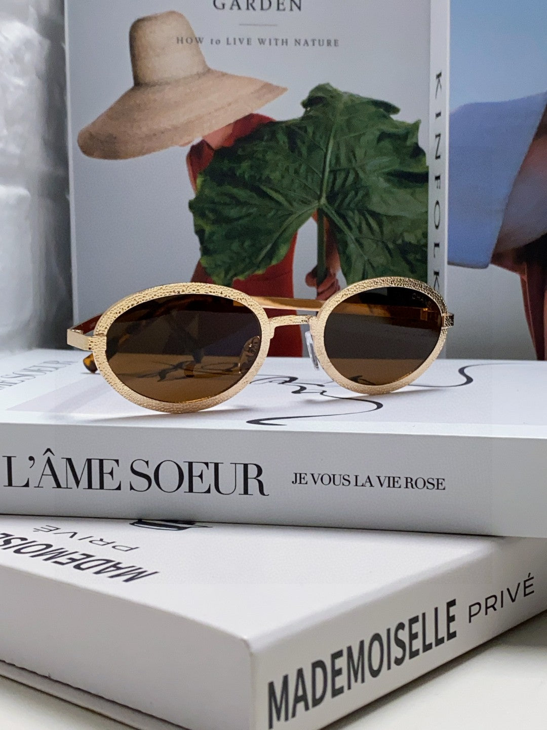 Chanel Metal Oval Red Lens Sunglasses for Women - detail image 3