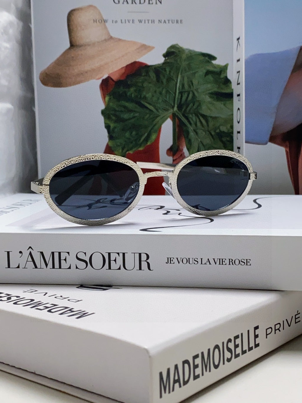 Chanel Metal Oval Black Lens Sunglasses for Women - 448929 - detail image 3