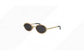 Chanel Metal Oval Black Lens Sunglasses for Women