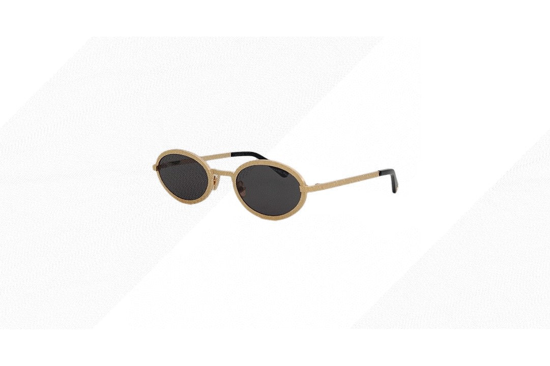 Chanel Metal Oval Black Lens Sunglasses for Women