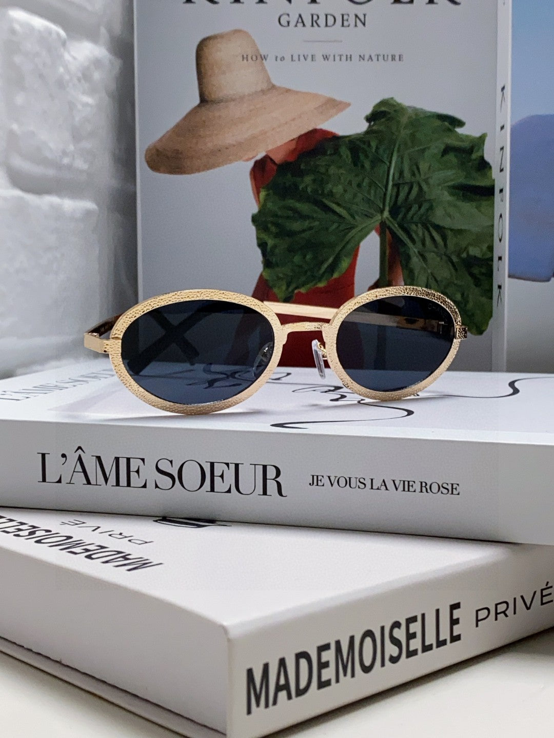 Chanel Metal Oval Black Lens Sunglasses for Women - detail image 3