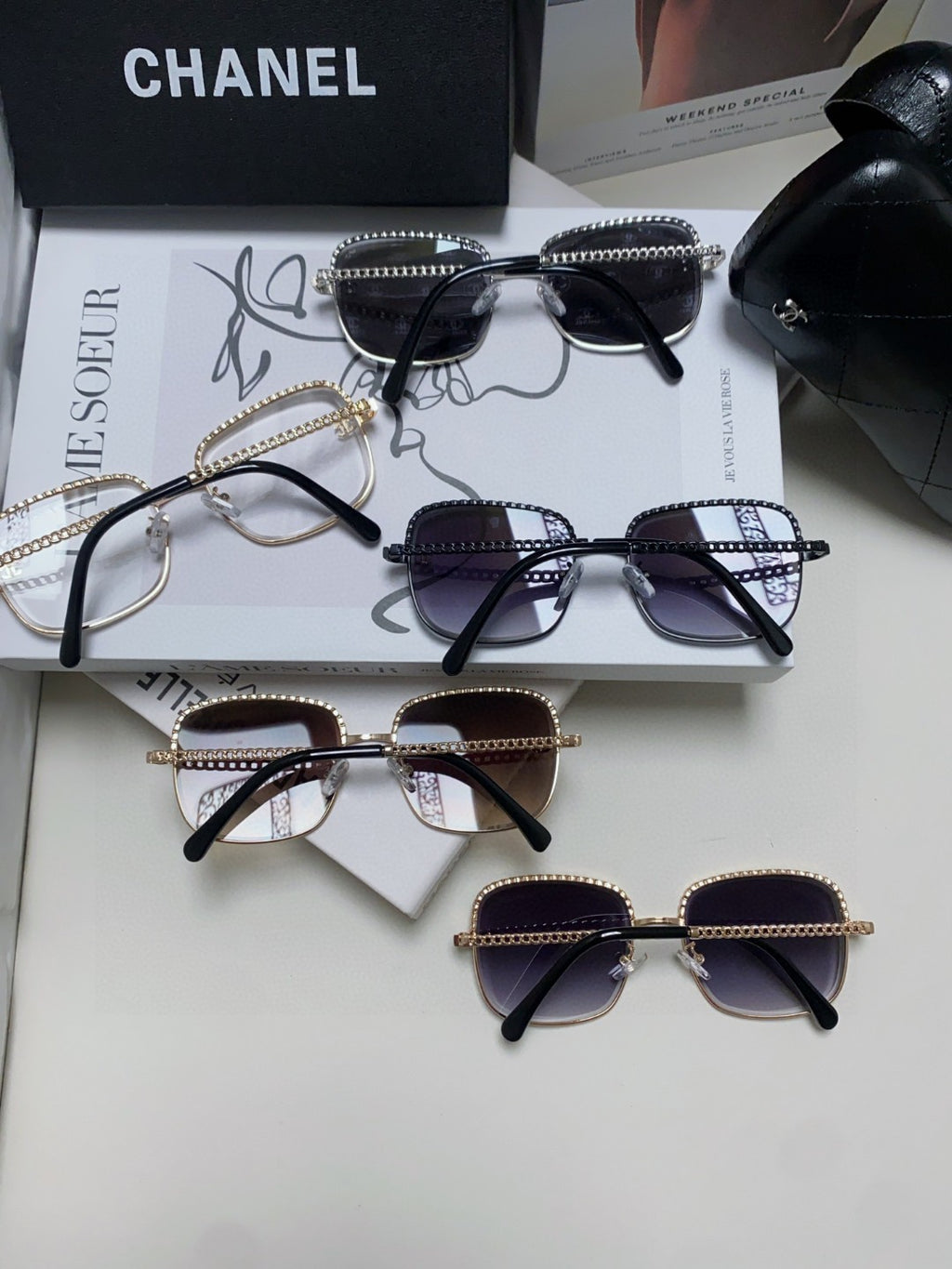 Chanel Fashion Gray Lens Sunglasses for Men & Women - 448934 - detail image 7