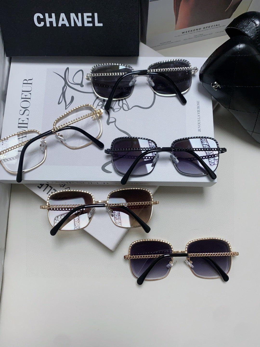 Chanel Fashion Gray Lens Sunglasses for Men & Women - 448934 - detail image 7