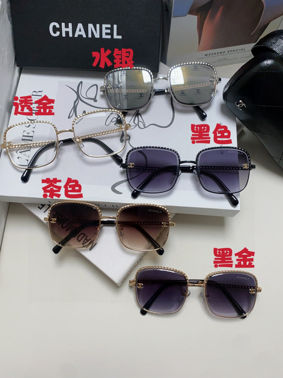 Chanel Fashion Gray Lens Sunglasses for Men & Women - 448936 - detail image 7