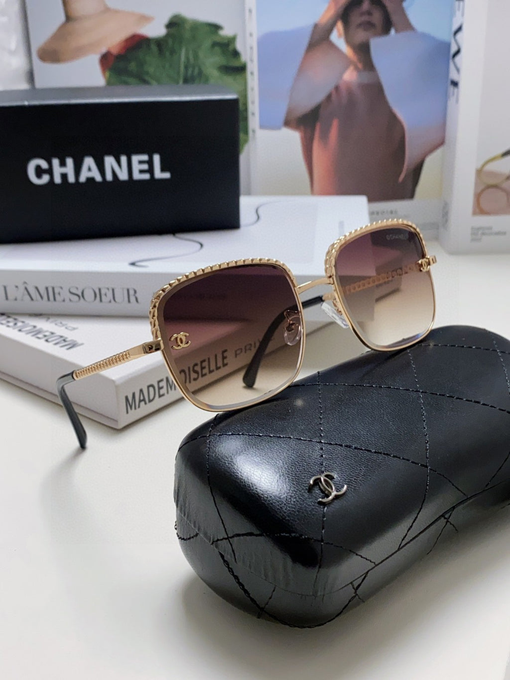 Chanel Fashion Gray Lens Sunglasses for Men & Women - 448936 - detail image 5