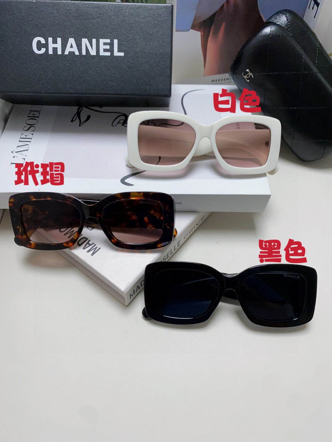 Chanel Fashion Red Lens Sunglasses for Men & Women - 448939 - detail image 11