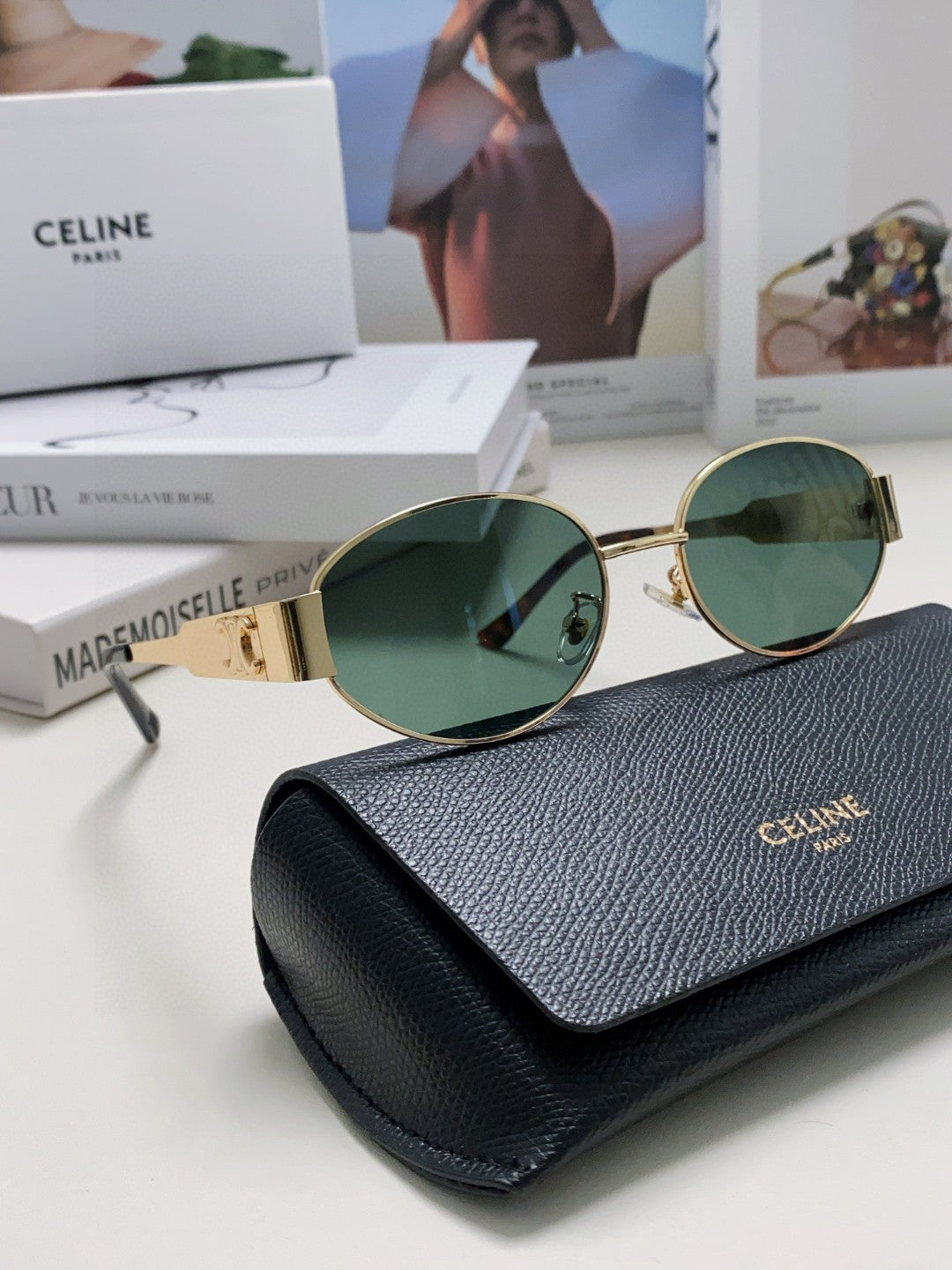 Celine Cat-Eye Gray Lens Sunglasses for Men & Women - detail image 6