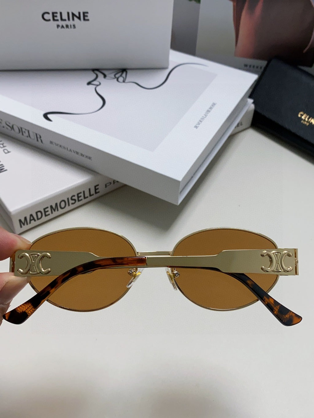 Celine Cat-Eye Brown Lens Sunglasses for Men & Women - 449282 - detail image 4