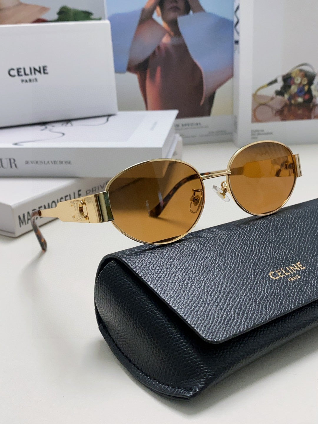 Celine Cat-Eye Brown Lens Sunglasses for Men & Women - 449282 - detail image 6