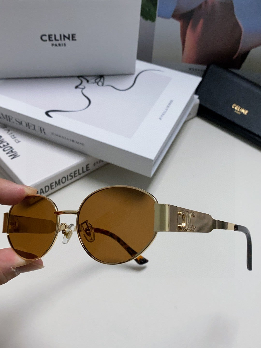 Celine Cat-Eye Brown Lens Sunglasses for Men & Women - 449282 - detail image 5