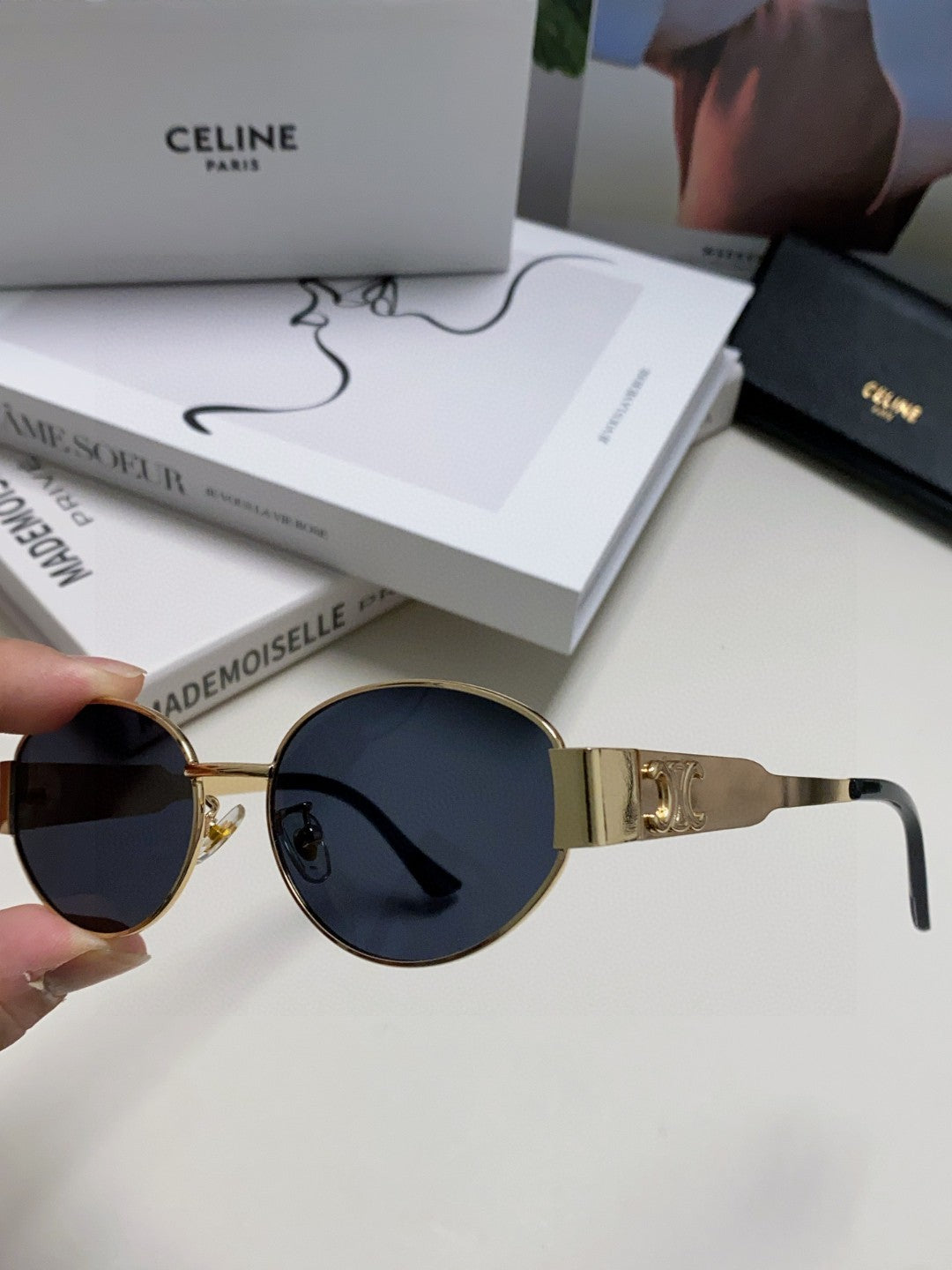 Celine Cat-Eye Red Lens Sunglasses for Men & Women - detail image 5