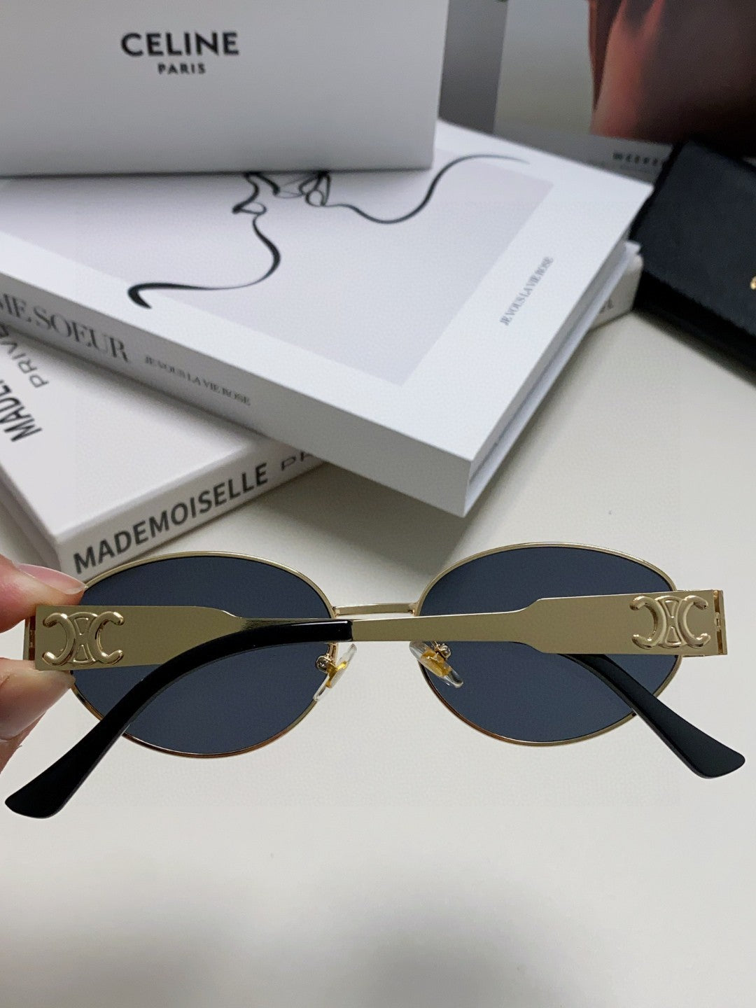 Celine Cat-Eye Red Lens Sunglasses for Men & Women - detail image 4