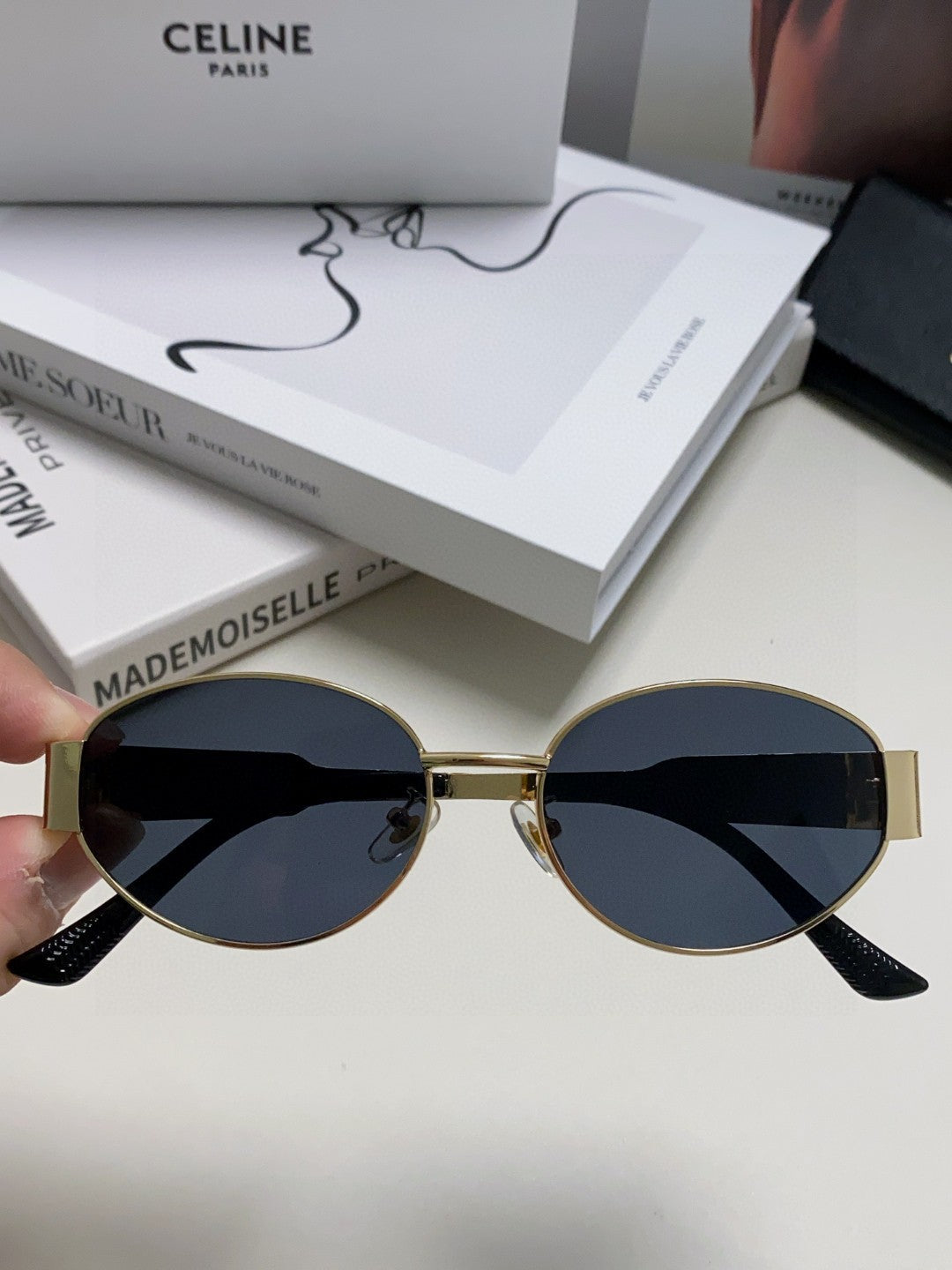 Celine Cat-Eye Red Lens Sunglasses for Men & Women - detail image 3