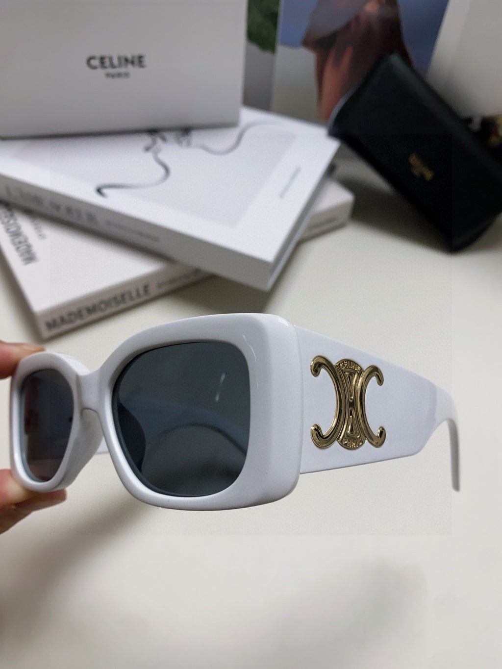 Celine Square Gray Lens Sunglasses for Women - detail image 5