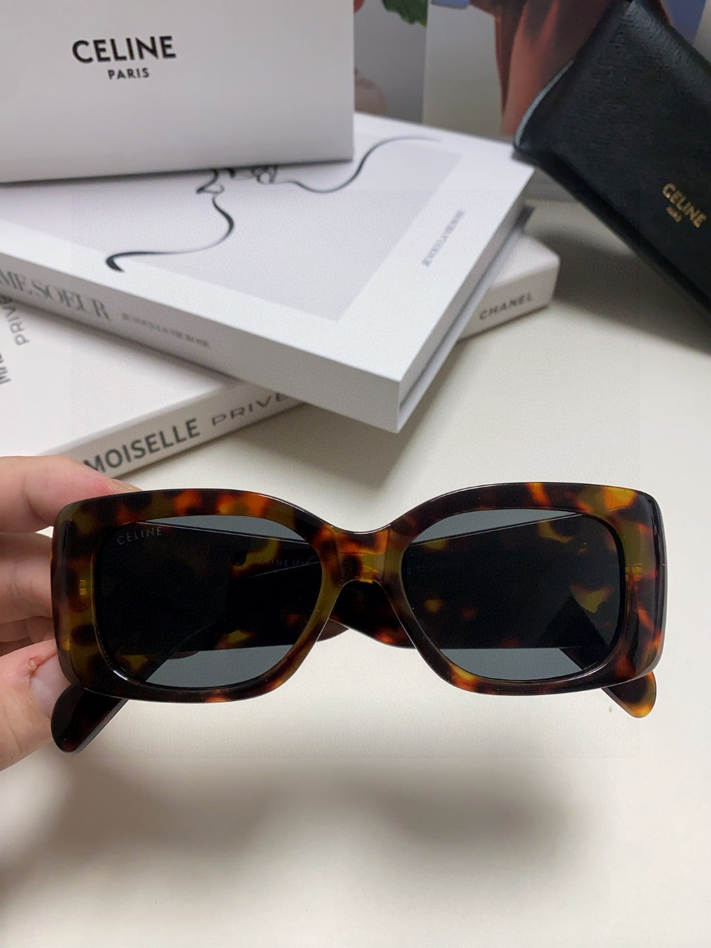 Celine Square Blue Lens Sunglasses for Women - detail image 3