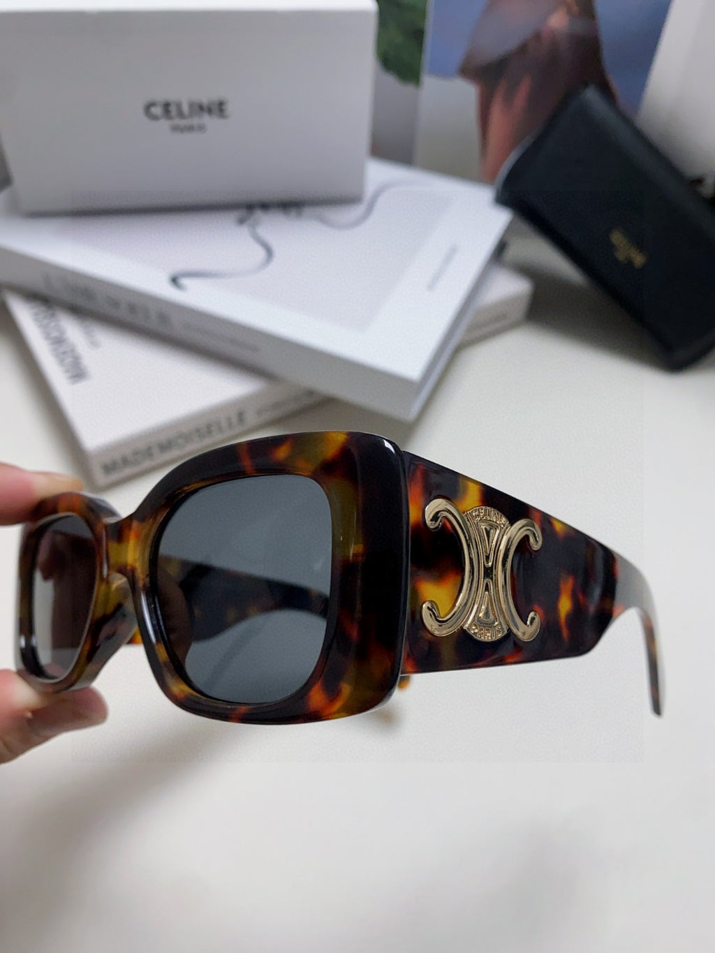 Celine Square Blue Lens Sunglasses for Women - detail image 5