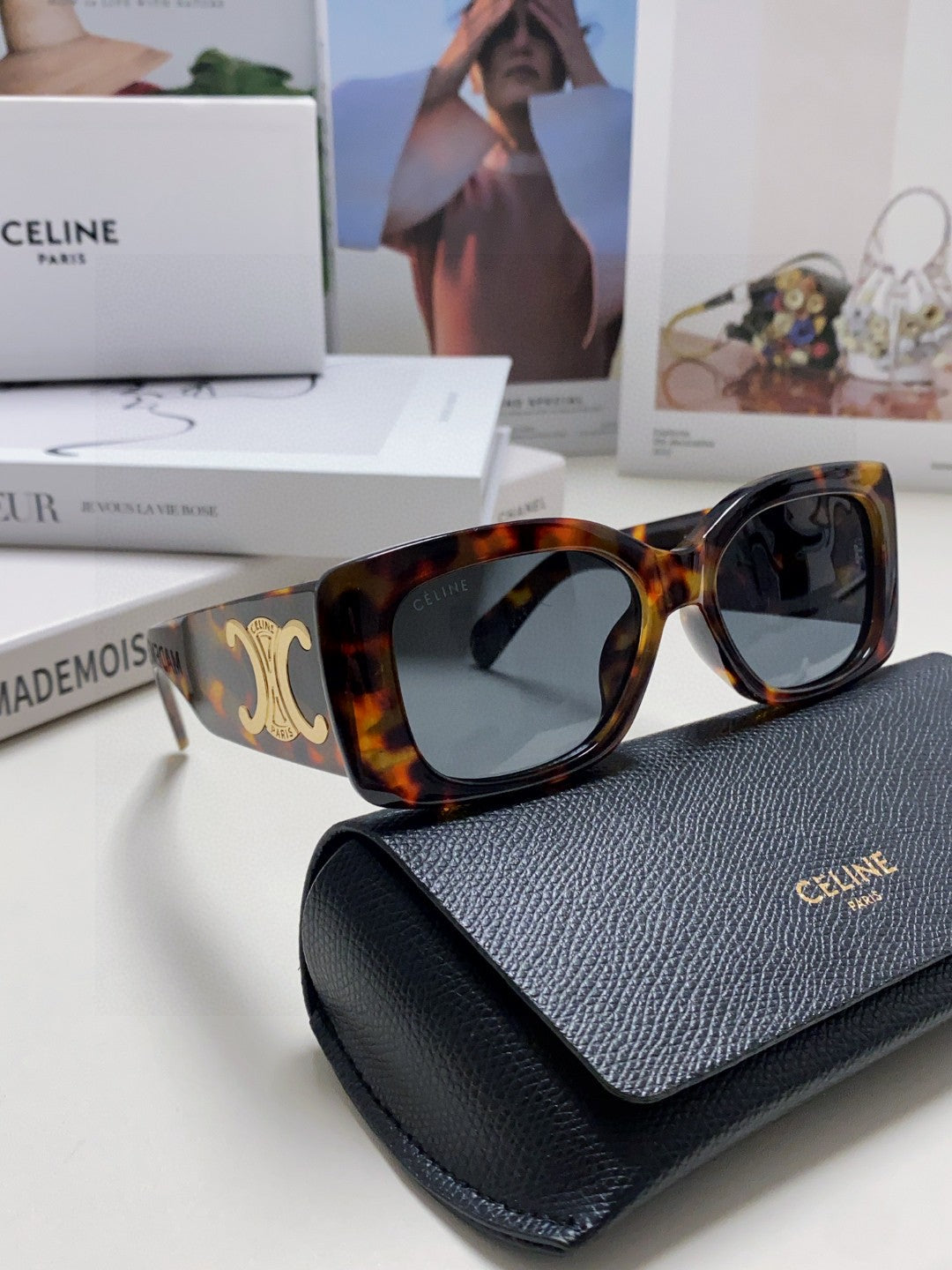 Celine Square Blue Lens Sunglasses for Women - detail image 6