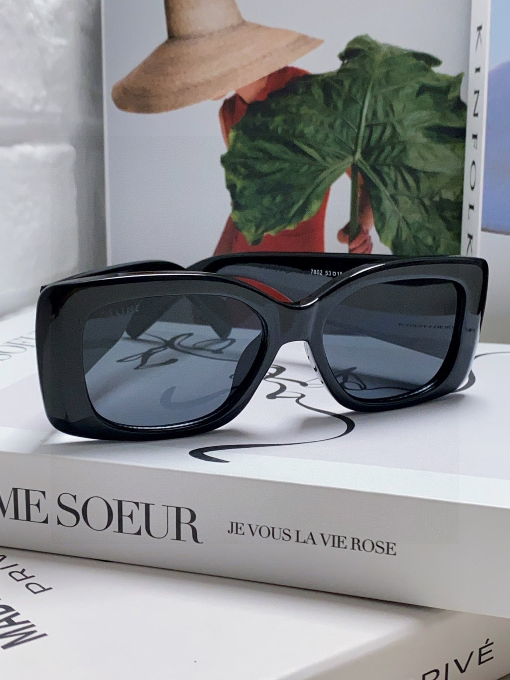 Celine Square Black Lens Sunglasses for Women - 449286