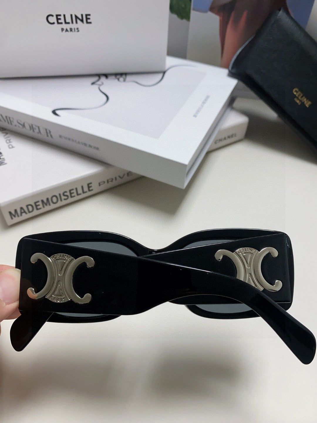 Celine Square Black Lens Sunglasses for Women - 449286 - detail image 4