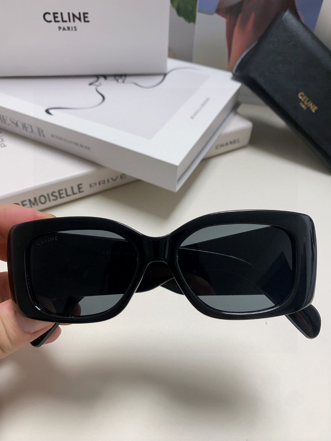 Celine Square Black Lens Sunglasses for Women - 449286 - detail image 3