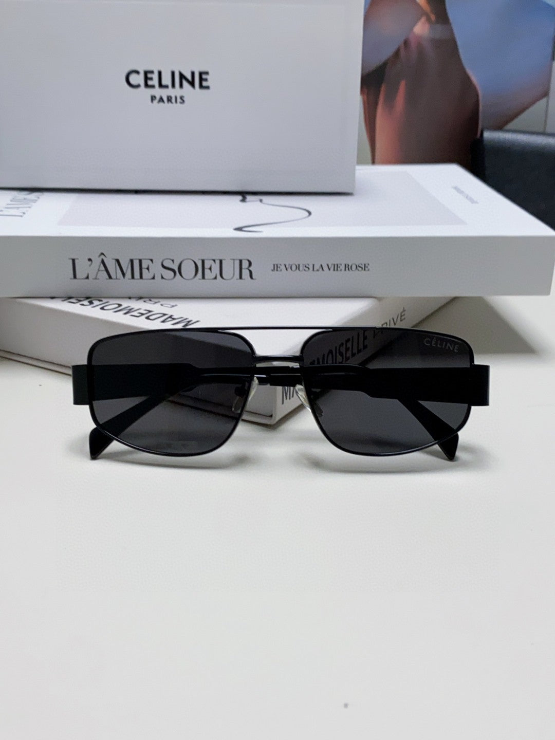 Celine CL40278 Metal Aviator Silver Lens Sunglasses for Men & Women - 465475 - detail image 6