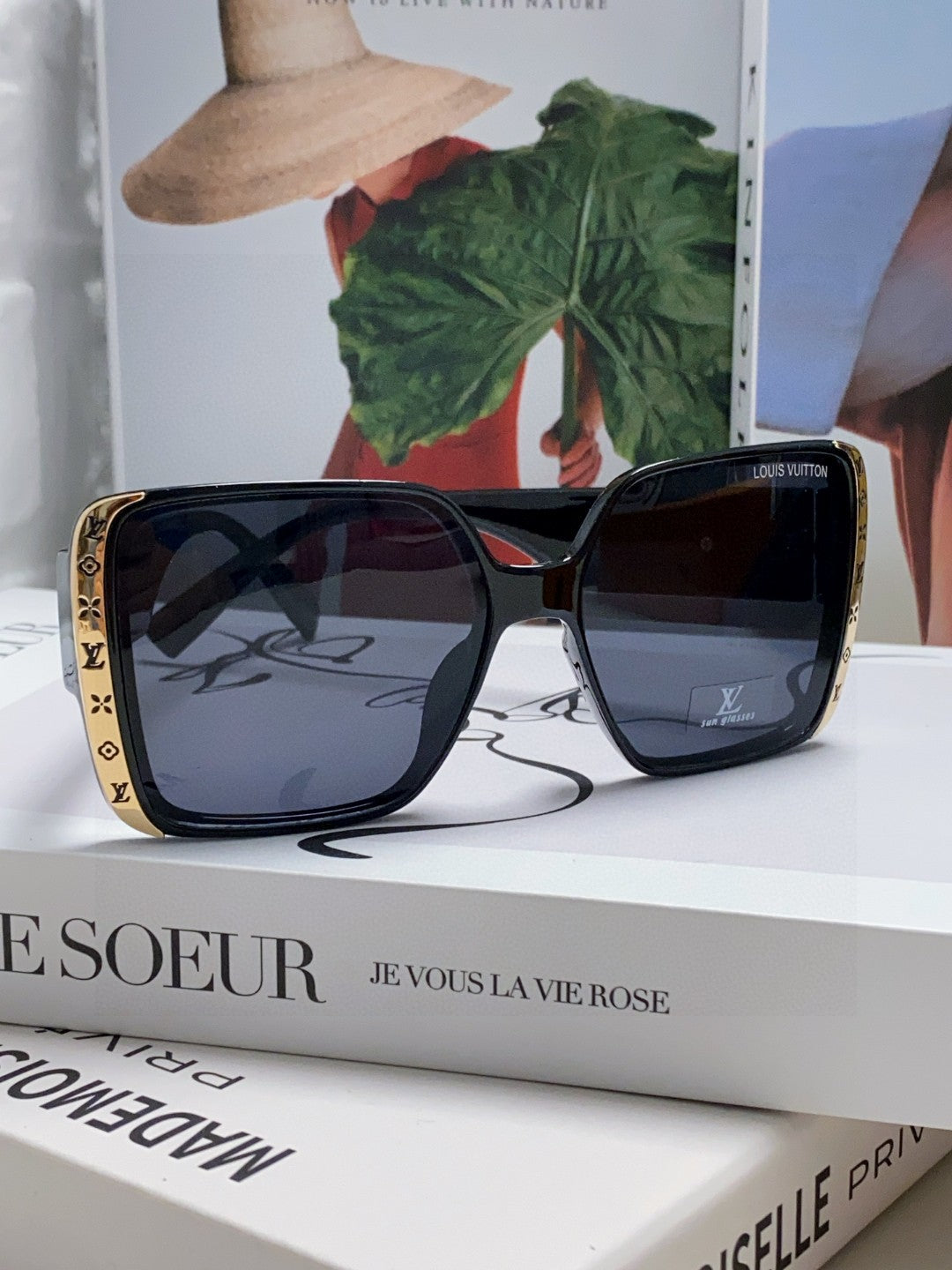 Louis Vuitton Square Black Lens Sunglasses for Women - detail image 3