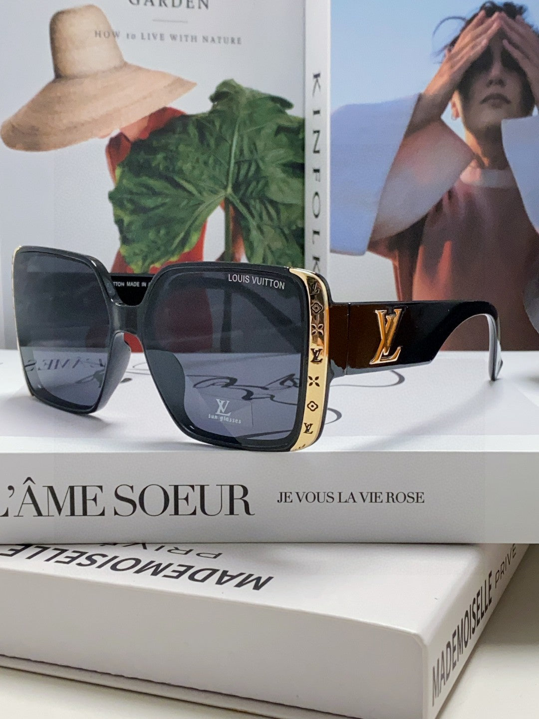 Louis Vuitton Square Black Lens Sunglasses for Women - detail image 2