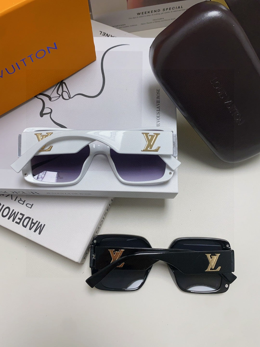 Louis Vuitton Square Black Lens Sunglasses for Women - detail image 10