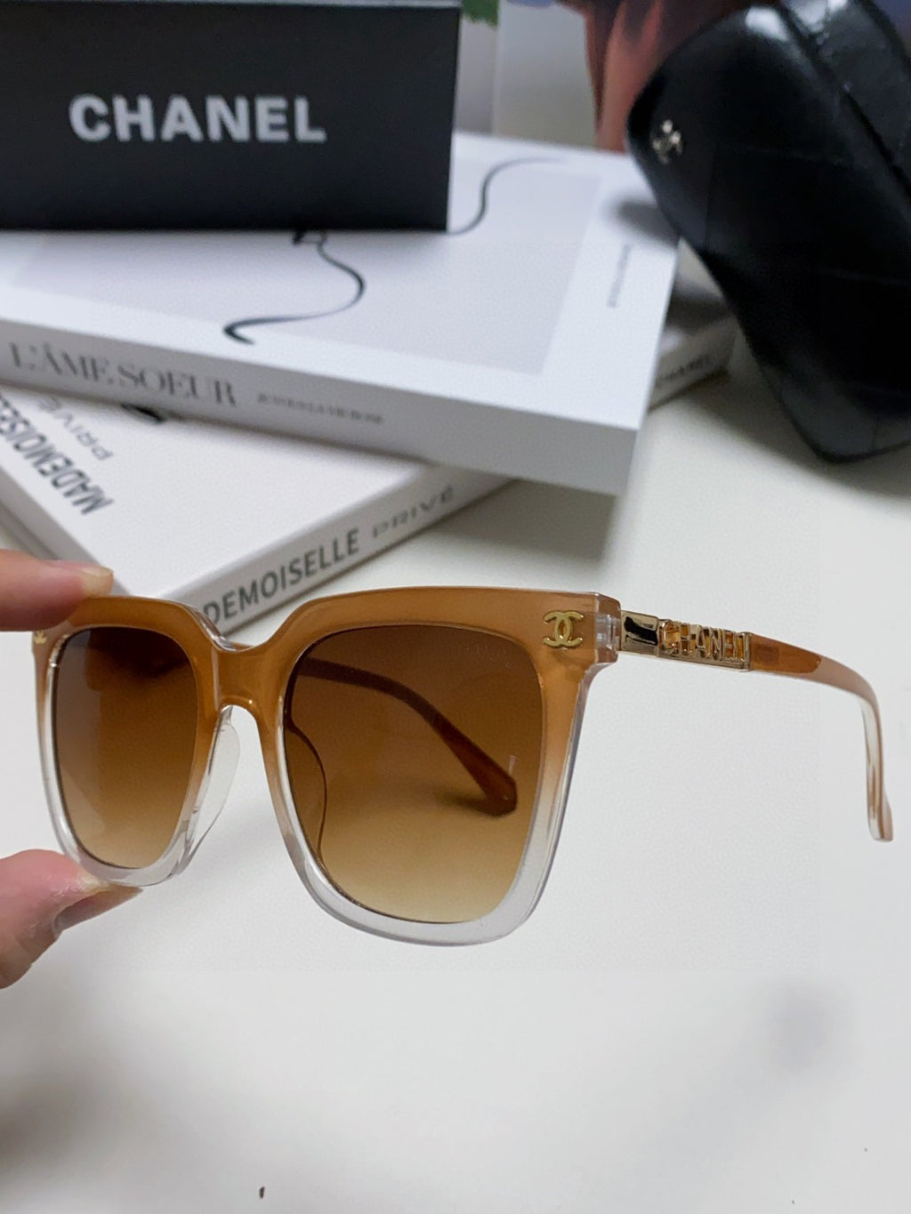 Chanel Square Gray Lens Sunglasses for Men & Women - 465041 - detail image 5