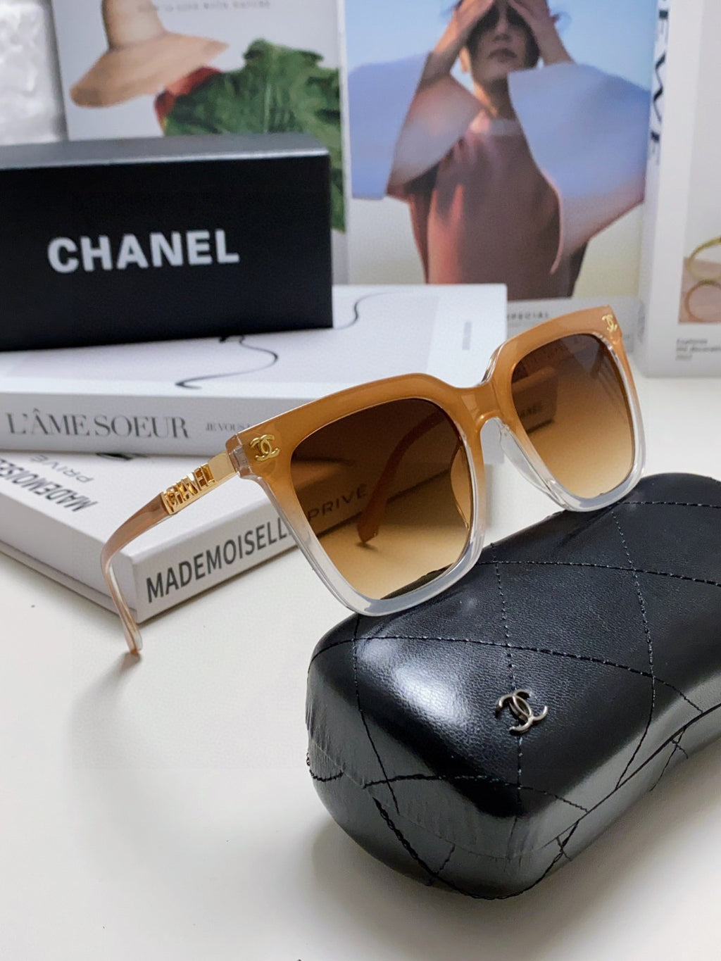 Chanel Square Gray Lens Sunglasses for Men & Women - 465041 - detail image 7