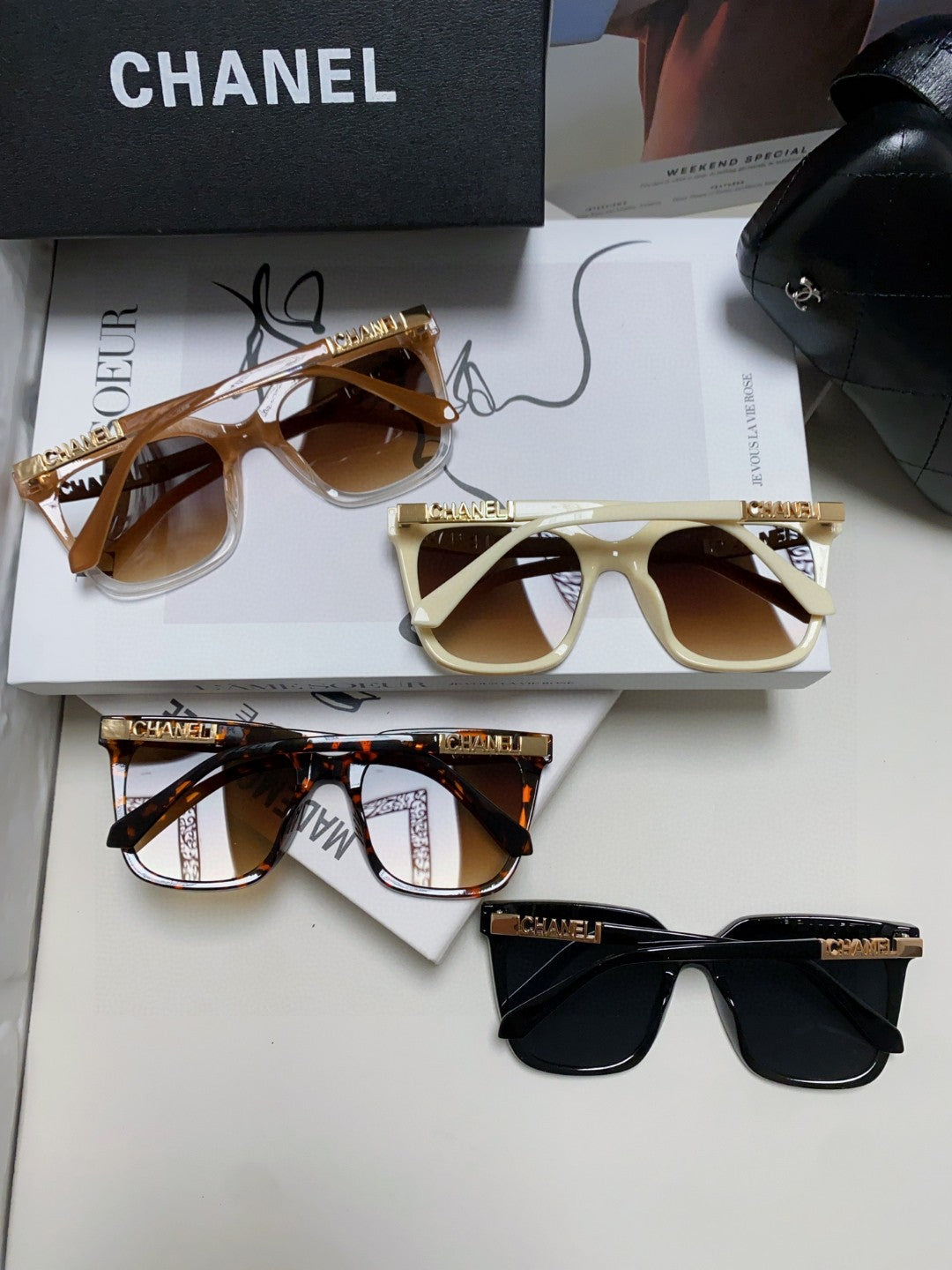 Chanel Square Brown Lens Sunglasses for Men & Women - 465042 - detail image 8