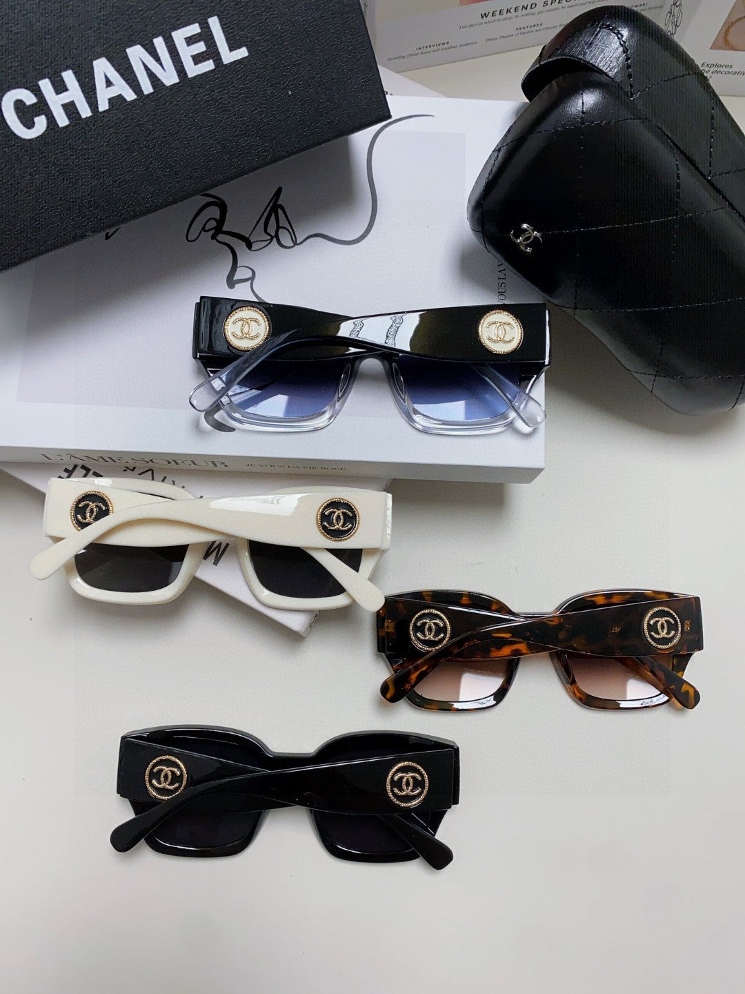 Chanel Fashion Gray Lens Sunglasses for Men & Women - 465043 - detail image 8