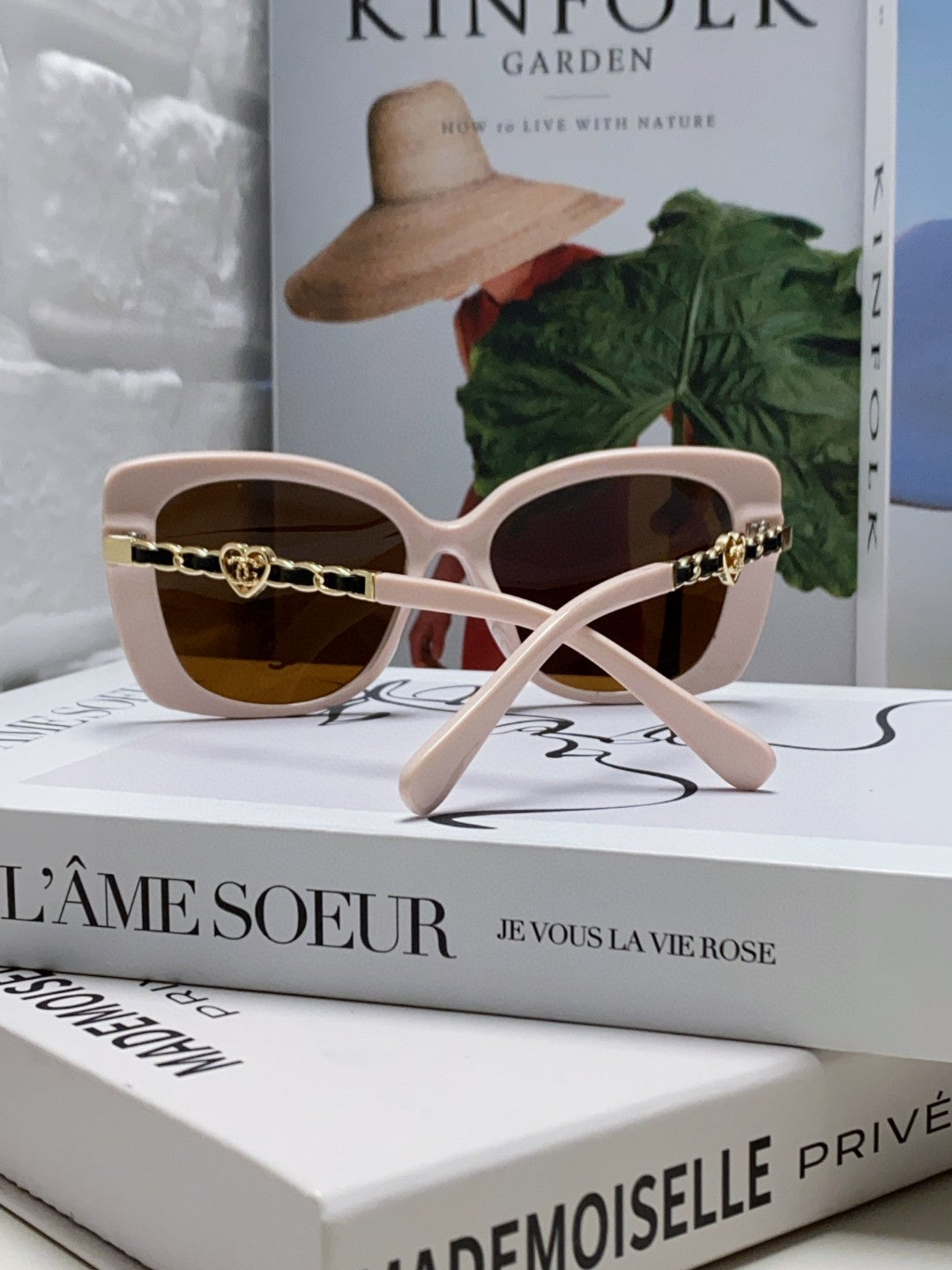 Chanel Metal Cat-Eye Brown Lens Sunglasses for Women - detail image 2