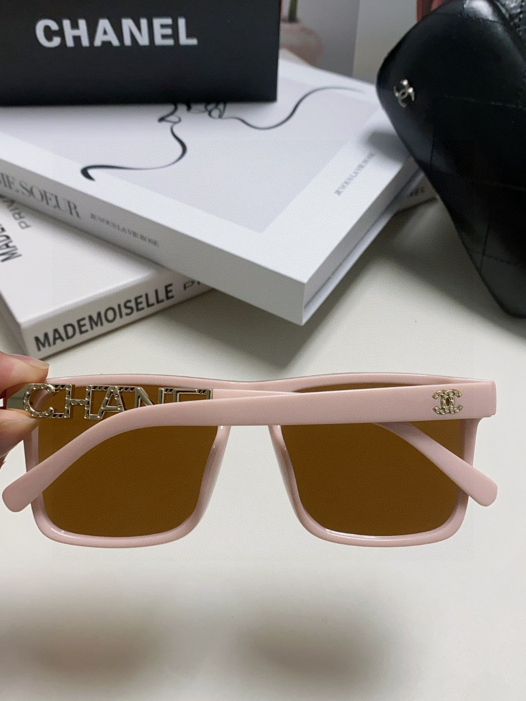 Chanel Polarized Square Brown Lens Sunglasses for Women - detail image 4