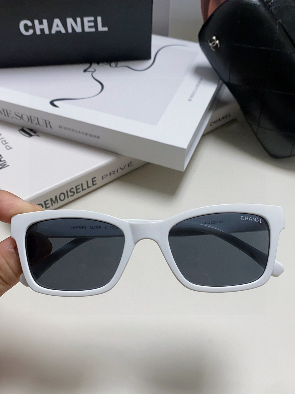 Chanel Square Blue Lens Sunglasses for Women - detail image 3